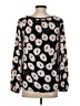 Ann Taylor LOFT 100% Polyester Floral Multi Color Black Long Sleeve Blouse Size XS - photo 2