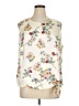 Talbots Floral Ivory Sleeveless Blouse Size 16 - photo 1