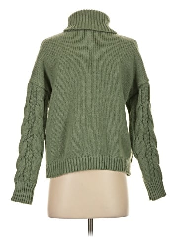 Woven Heart Turtleneck Sweater (view 2)