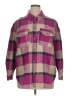 Lane Bryant 100% Cotton Plaid Purple Jacket Size 14 - 16 Plus - photo 1