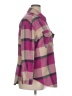 Lane Bryant 100% Cotton Plaid Purple Jacket Size 14 - 16 Plus - photo 4
