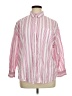 Old Navy 100% Cotton Stripes Pink Long Sleeve Button-Down Shirt Size L - photo 1