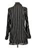 Love Notes 100% Rayon Stripes Black Long Sleeve Blouse Size L - photo 2