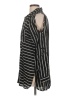 Love Notes 100% Rayon Stripes Black Long Sleeve Blouse Size L - photo 5