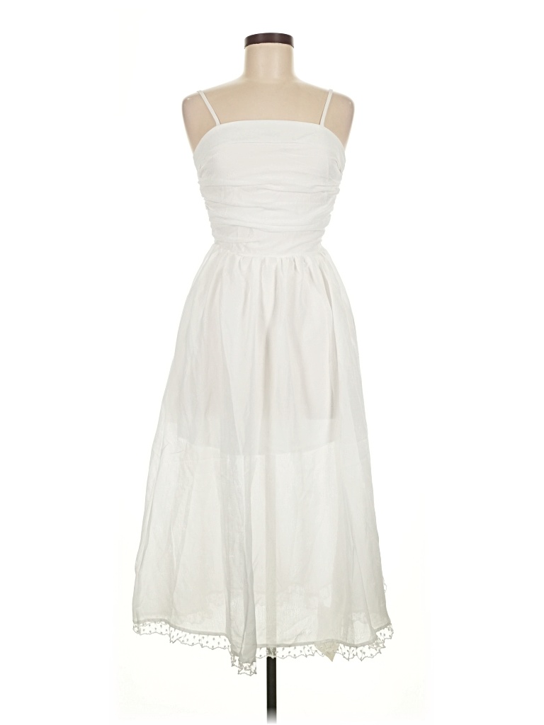 Pre-owned Unbranded Cocktail Dress In White