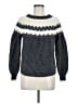 J Brand Chevron-herringbone Gray Pullover Sweater Size M - photo 1