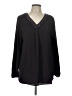 Apt. 9 100% Polyester Black Long Sleeve Blouse Size L - photo 1