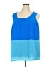 Colleen Lopez Blue Sleeveless Blouse Size 3X - photo 1