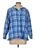 L.L.Bean 100% Cotton Plaid Blue Long Sleeve Button-Down Shirt Size M - photo 1