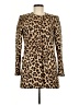 Zara Basic 100% Cotton Animal Print Gold Tan Coat Size M - photo 1