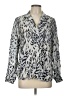 Rails Animal Print Silver Long Sleeve Blouse Size L - photo 1