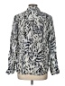 Rails Animal Print Silver Long Sleeve Blouse Size L - photo 2