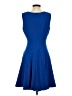 J. Peterman Solid Blue Casual Dress Size 4 - photo 2