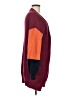 Shein 100% Polyester Color Block Burgundy Cardigan Size 6 - photo 4