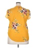 Unbranded Yellow Short Sleeve Blouse Size XXL - photo 2