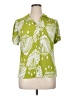 Diana Belle Tropical Green Short Sleeve Blouse Size XL - photo 1