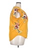 Unbranded Yellow Short Sleeve Blouse Size XXL - photo 4