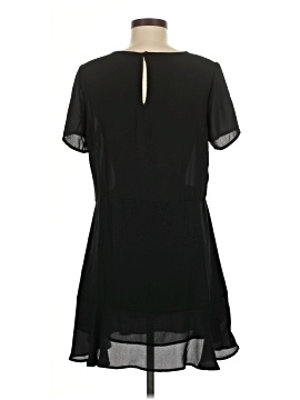 70s black dress with sleeves Seraya Plunge Halter Mini Dress main image 1