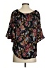 Stem & Vine Black 3/4 Sleeve Blouse Size S - photo 2