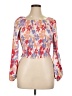 Shein Curve 100% Polyester Orange 3/4 Sleeve Blouse Size 14 Plus (1) - photo 1