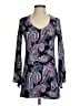Michael Lauren Paisley Blue Long Sleeve Blouse Size S - photo 1