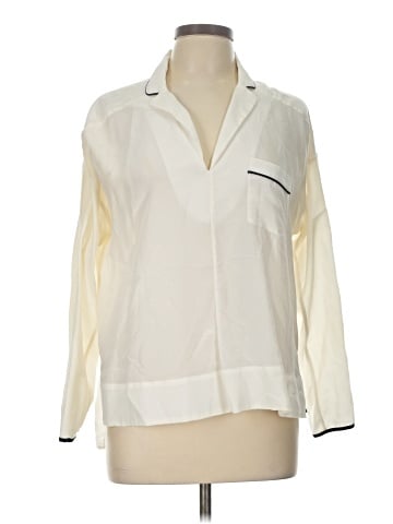 French Connection Long Sleeve Silk Top (view 1)