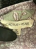 Cactus + Pearl Floral Ivory Tan Long Sleeve Blouse Size M - photo 7