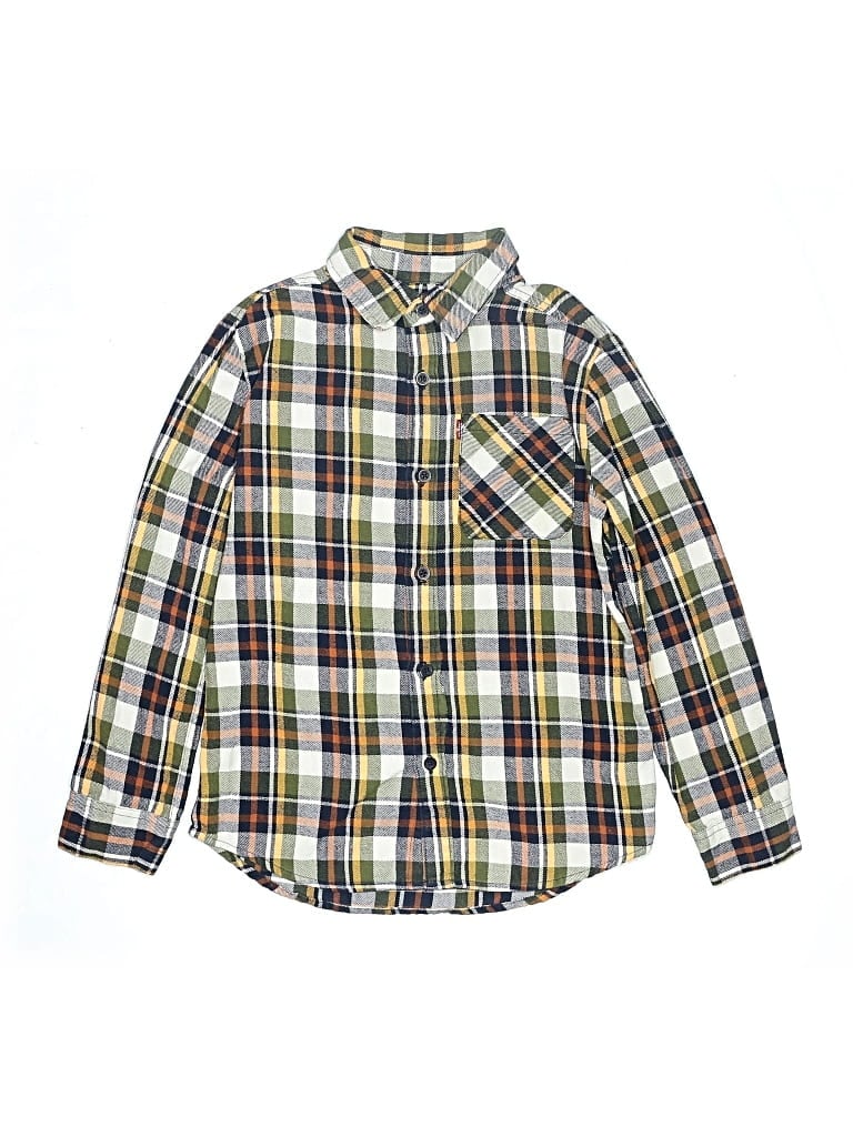 Pre-owned Levi's Kids'  Long Sleeve Button Down Shirt In Yellow