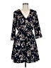 Collective Concepts 100% Polyester Print Black Casual Dress Size M (estimated) - photo 1