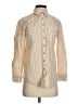 Pilcro 100% Cotton Stripes Tan Long Sleeve Button-Down Shirt Size XXS - photo 1
