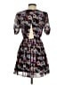 Pins and Needles 100% Polyester Floral Black Cocktail Dress Size XS - photo 2