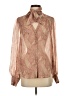 Paige 100% Silk Paisley Gold Brown Blouse Size S (estimated) - photo 1