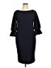 Calvin Klein Solid Black Cocktail Dress Size 16 - photo 1