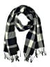 Plush Plaid Gray Blue Scarf One size - photo 1