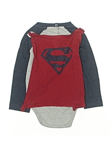 Superman Long Sleeve Onesie (view 2)