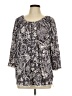 SJS Gray 3/4 Sleeve Blouse Size L - photo 1