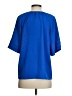 MICHAEL Michael Kors 100% Polyester Blue Short Sleeve Blouse Size S - photo 2