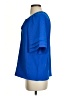 MICHAEL Michael Kors 100% Polyester Blue Short Sleeve Blouse Size S - photo 5