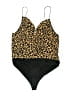 Jun & Ivy 100% Polyester Gold Bodysuit Size XL - photo 2