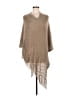 White Mark 100% Acrylic Tan Poncho Size M - photo 1