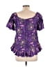 Lascana Purple Short Sleeve Blouse Size M (estimated) - photo 2
