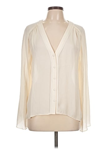 Elizabeth and James Long Sleeve Silk Top (view 1)