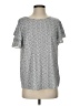 Adrianna Papell Silver Short Sleeve Top Size S - photo 1