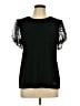 Anne Klein Black Short Sleeve Top Size L - photo 1