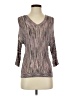 DKNY 100% Viscose Gray 3/4 Sleeve Top Size XS - photo 1