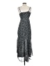 Express 100% Polyester Paisley Gray Cocktail Dress Size S - photo 2