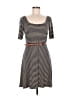 AGB Stripes Black Casual Dress Size M - photo 1