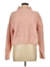 Double Zero 100% Polyester Pink Turtleneck Sweater Size L - photo 1