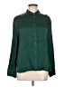 Zara Color Block Green Long Sleeve Blouse Size M - photo 1