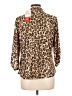 Emily Daniels Animal Print Brown 3/4 Sleeve Blouse Size L - photo 2